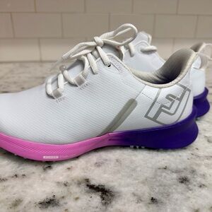 FootJoy Women's White and Pink Golf shoes